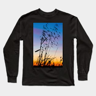 Wild Oat Sunset Silhouette Long Sleeve T-Shirt